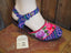 pink and purple rose and blue pattern