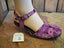 purple birds and flower on purple stripes