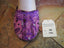 purple birds and flower on purple stripes