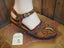 brown flowers on brown horizontal stripes