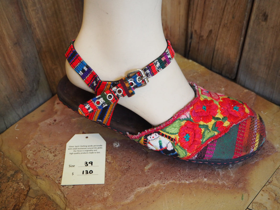 red and pink flowers on tartan