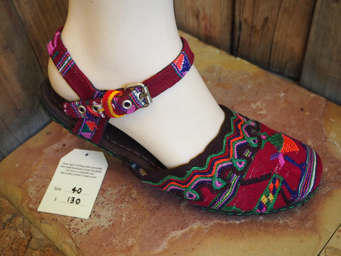 mayan bird on crimson