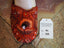 burnt orange flowers and birds on orange