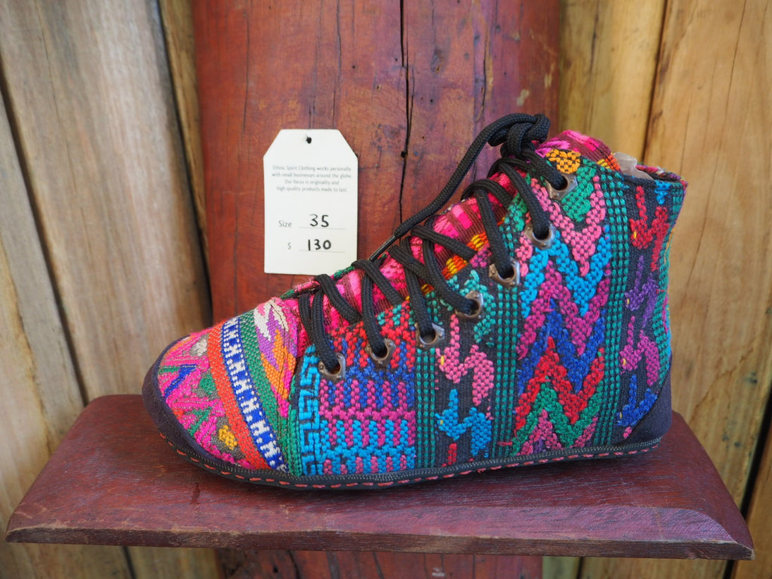 pink and blue high converse
